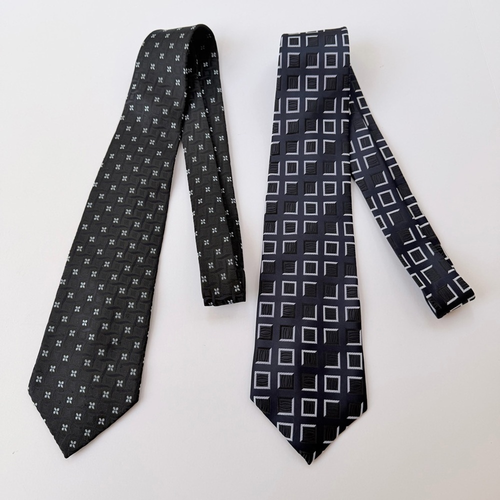 Set Of Two Mens Kailong Brand Silk Neckties​​​